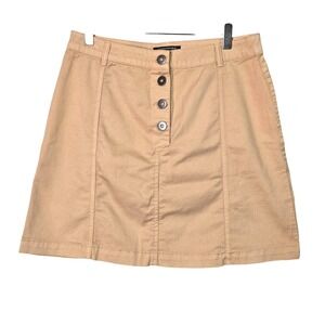 Banana Republic Skirt Utility Safari 6 Tan Button Front‎ A-Line Mini  Neurtral